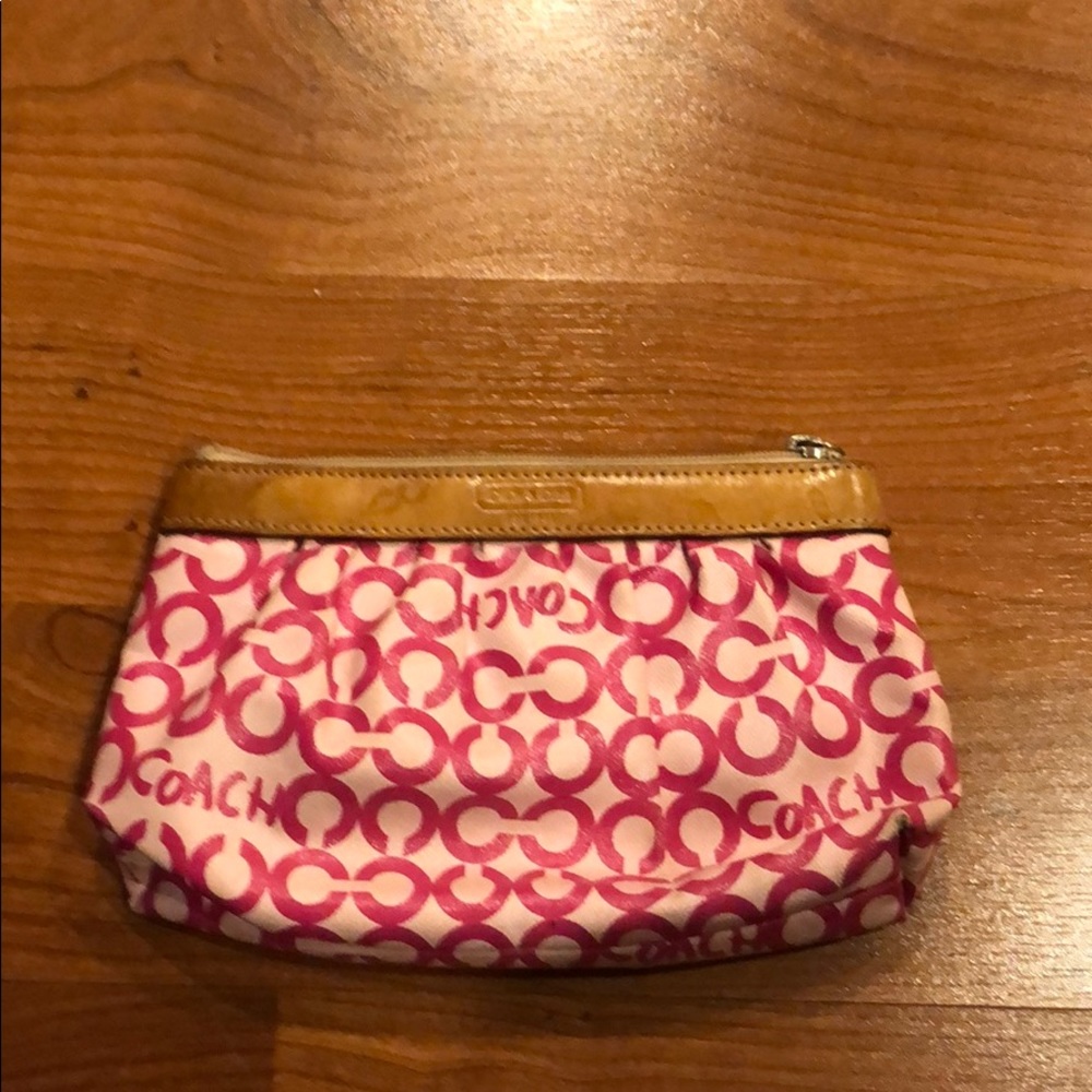 Pink Large Coach Wristlet
